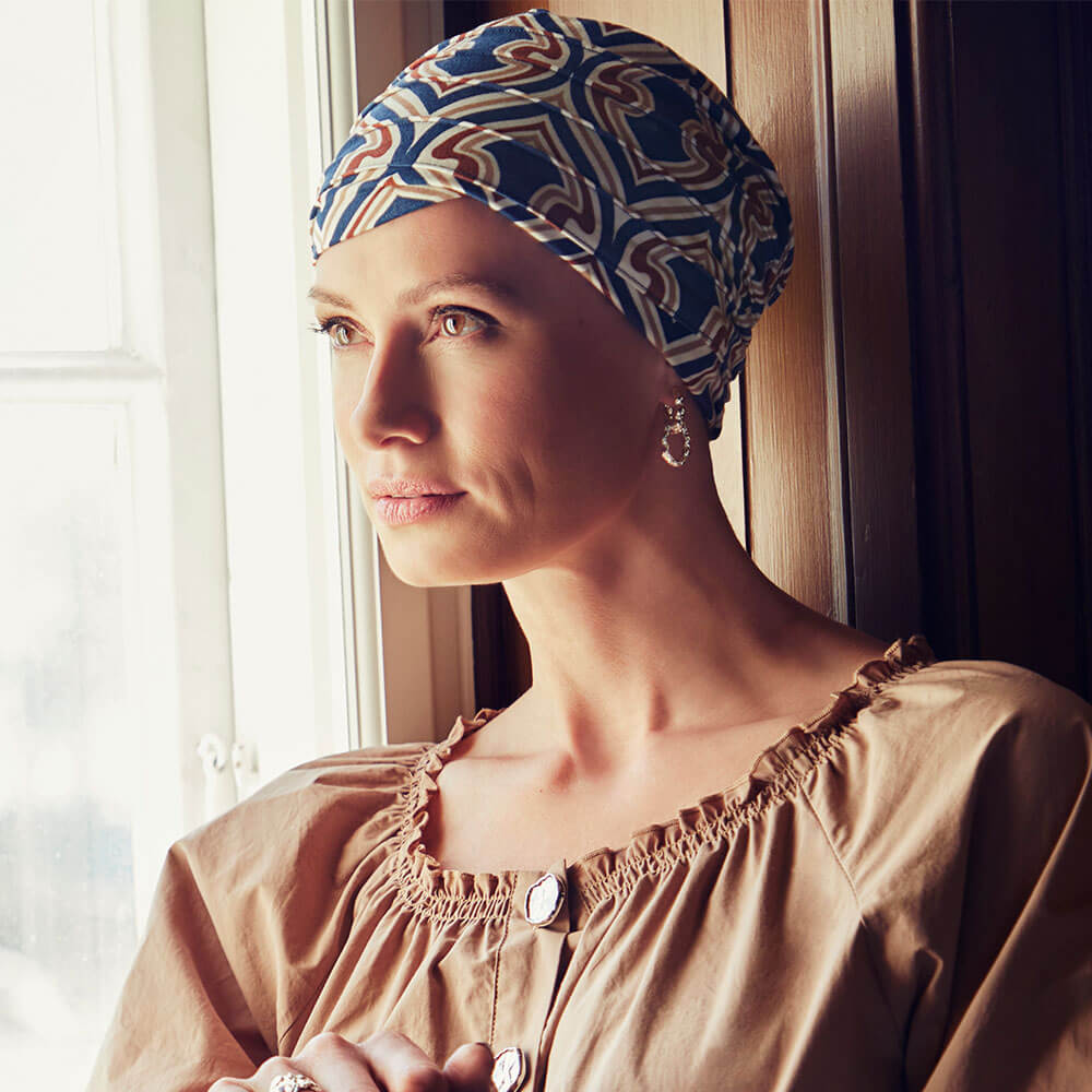 Yoga Turban, Endless Shapes Of Blue