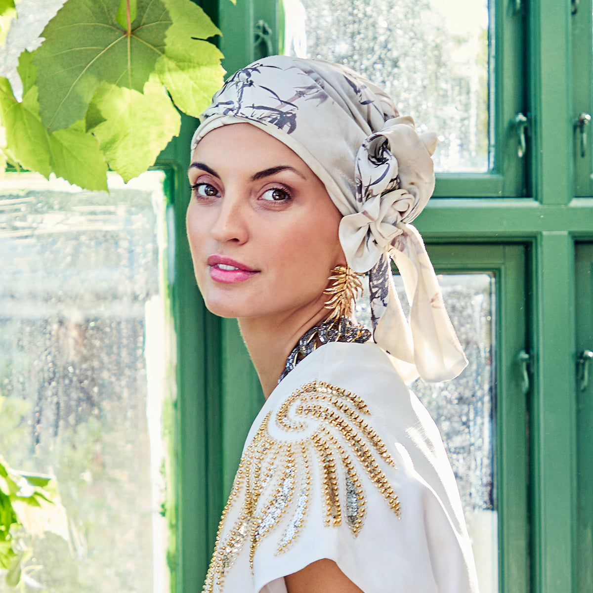 HocJuvela Boho Turban Set - Bamboo Pearl