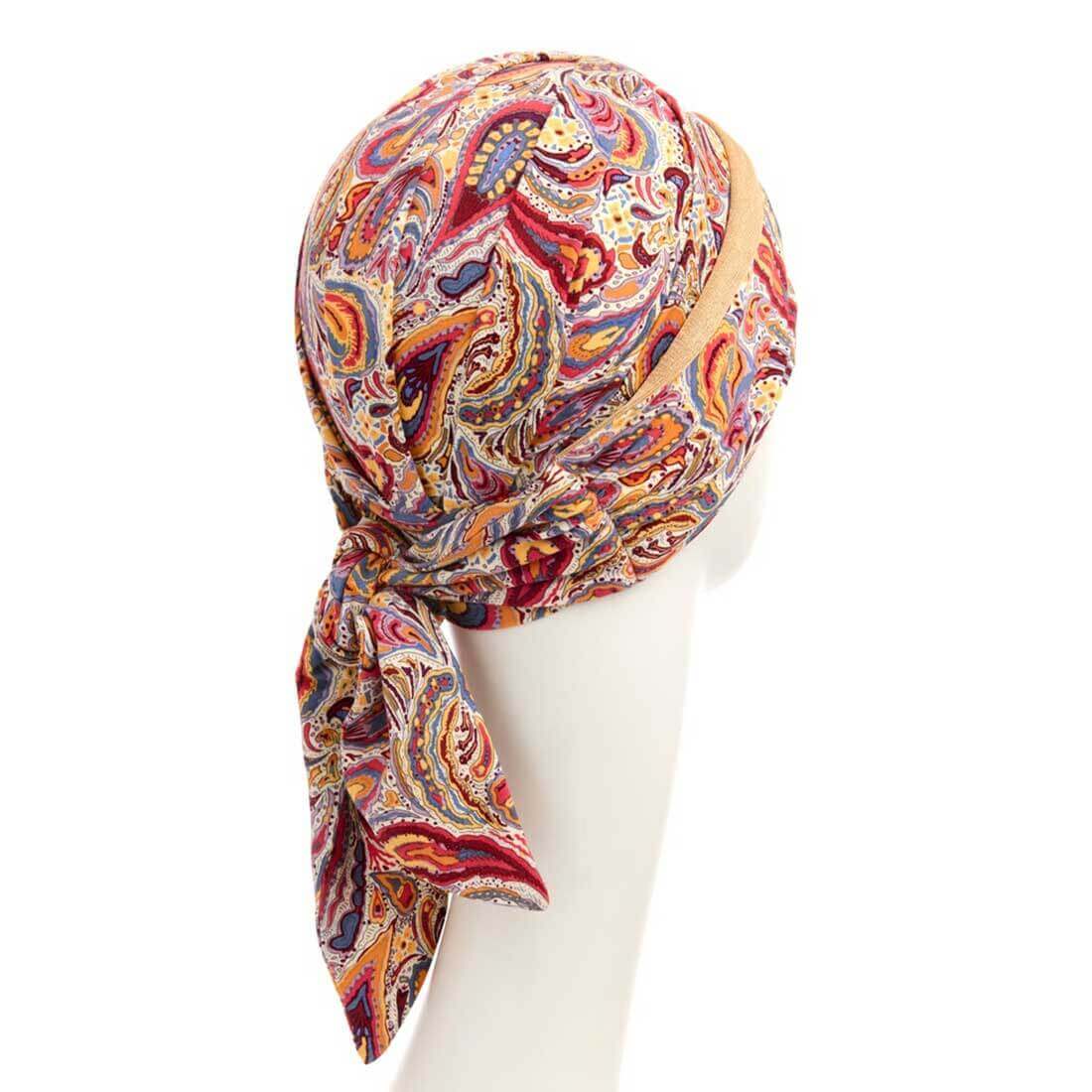 Turban tørklæde til håret, lige til at tage på og style.