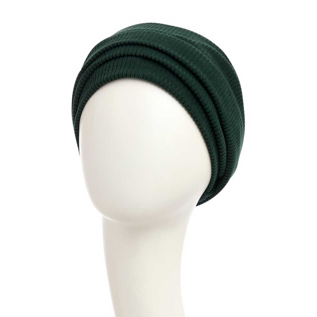 Klassiske turban hue i flaskegrøn