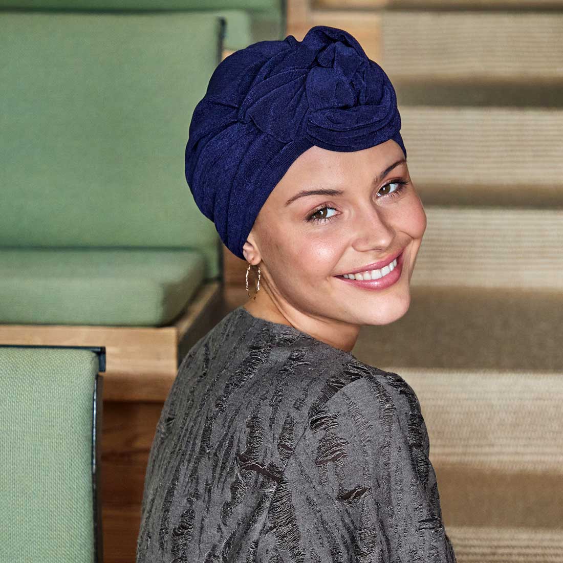 HocElena turban, Midnight Blue