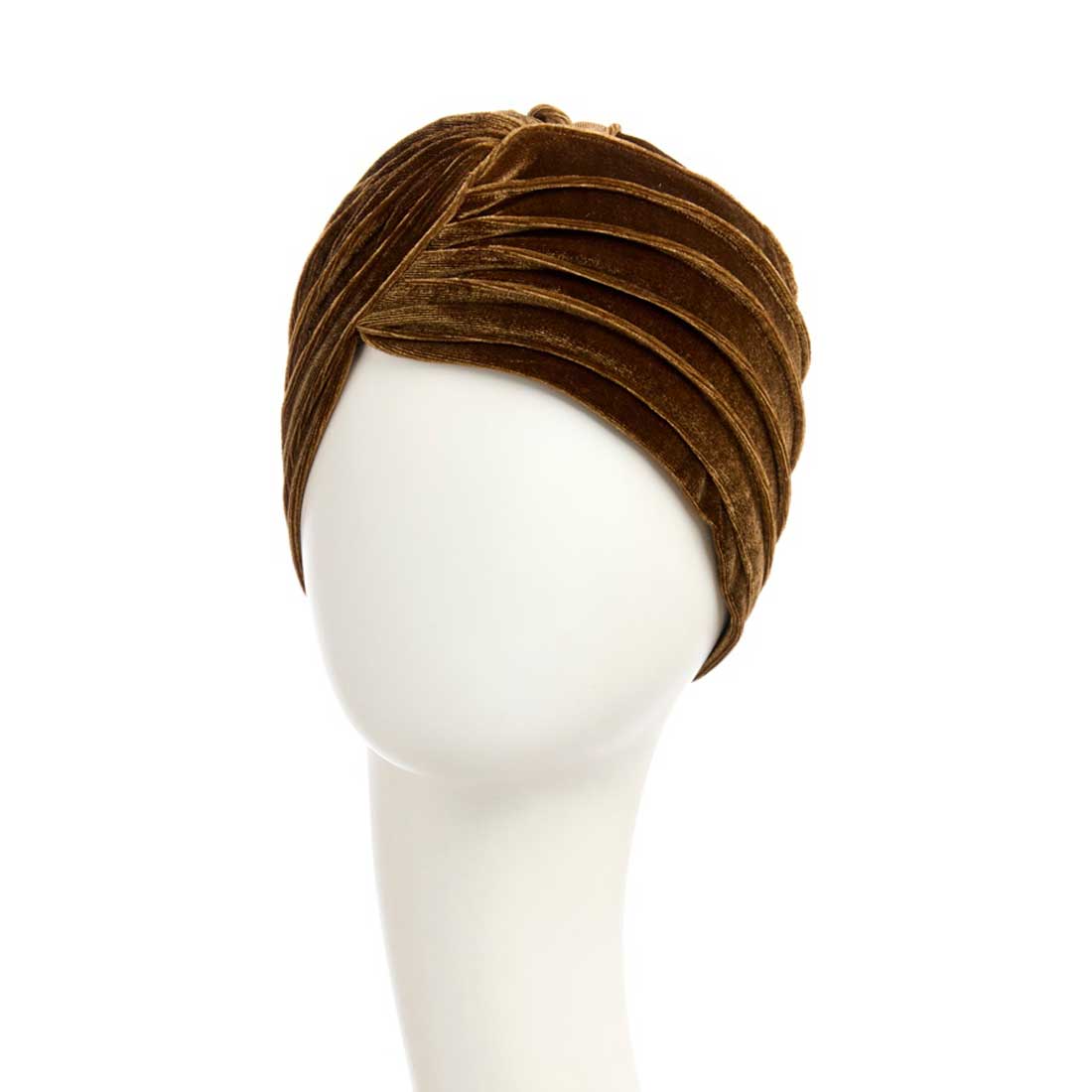 Elegant og klassisk turban i brun