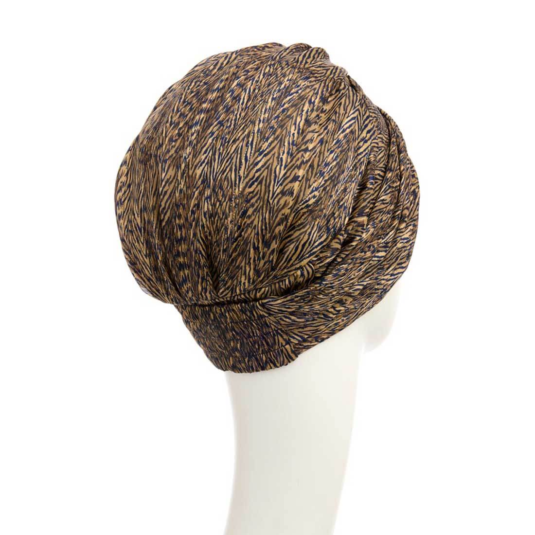 HocSapphire - Boho Turban, Blue Ink i blå og brune nuancer
