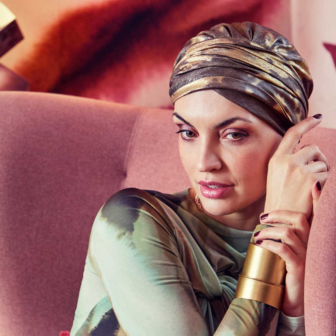 HocSapphire - Boho Turban, Oriental Gold