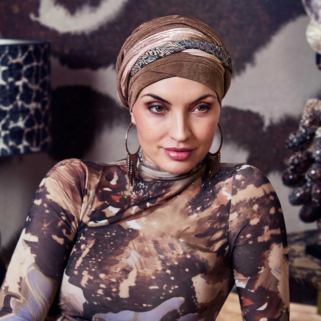 HocPerla Turban, Caramel Rituals Mix