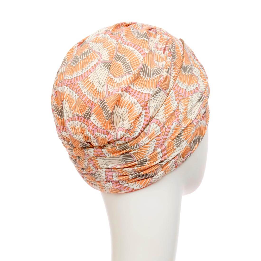 Turban hue med påsyet pandebånd for flot volumen