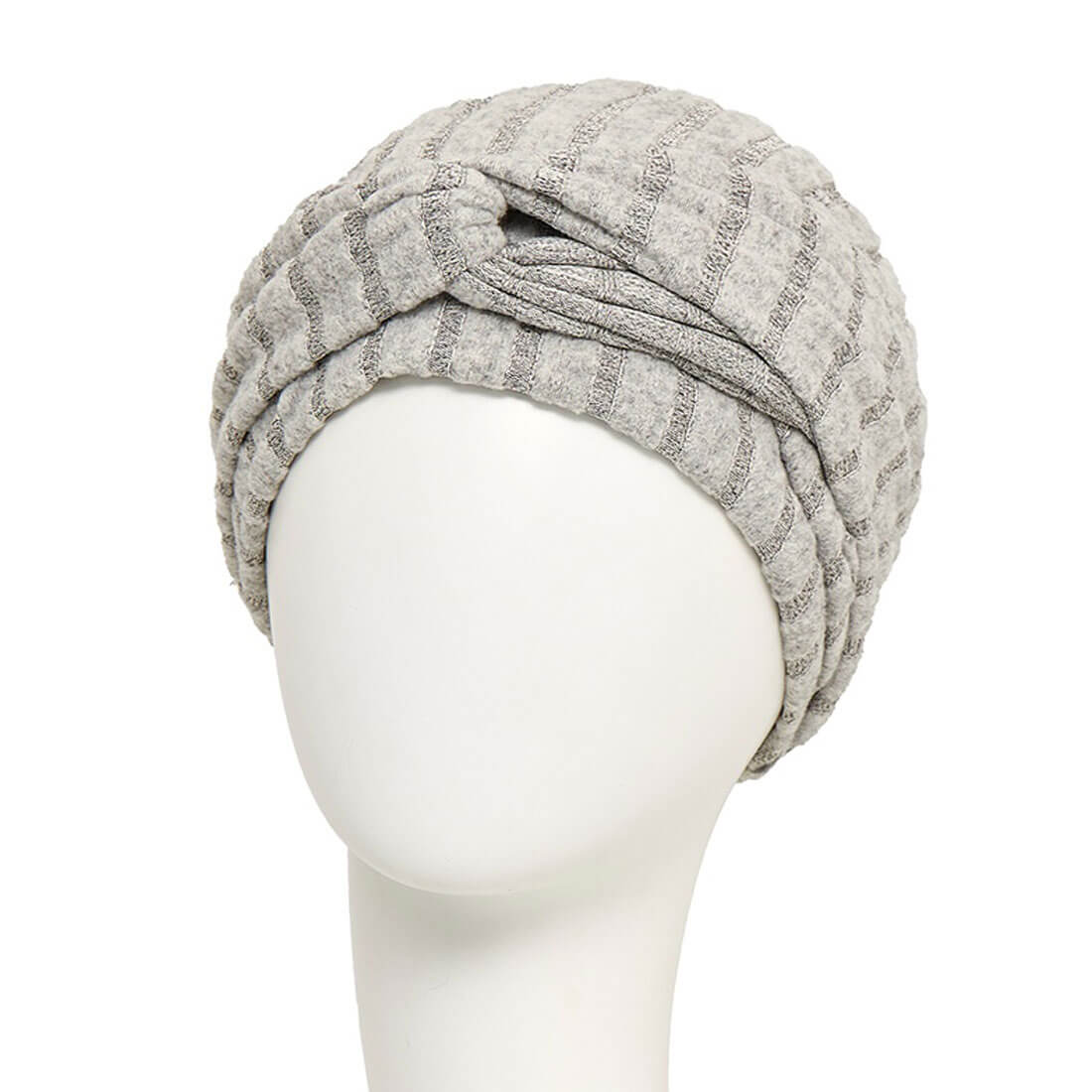 Turban hue til den køligere tid. Med aftageligt pandebånd.