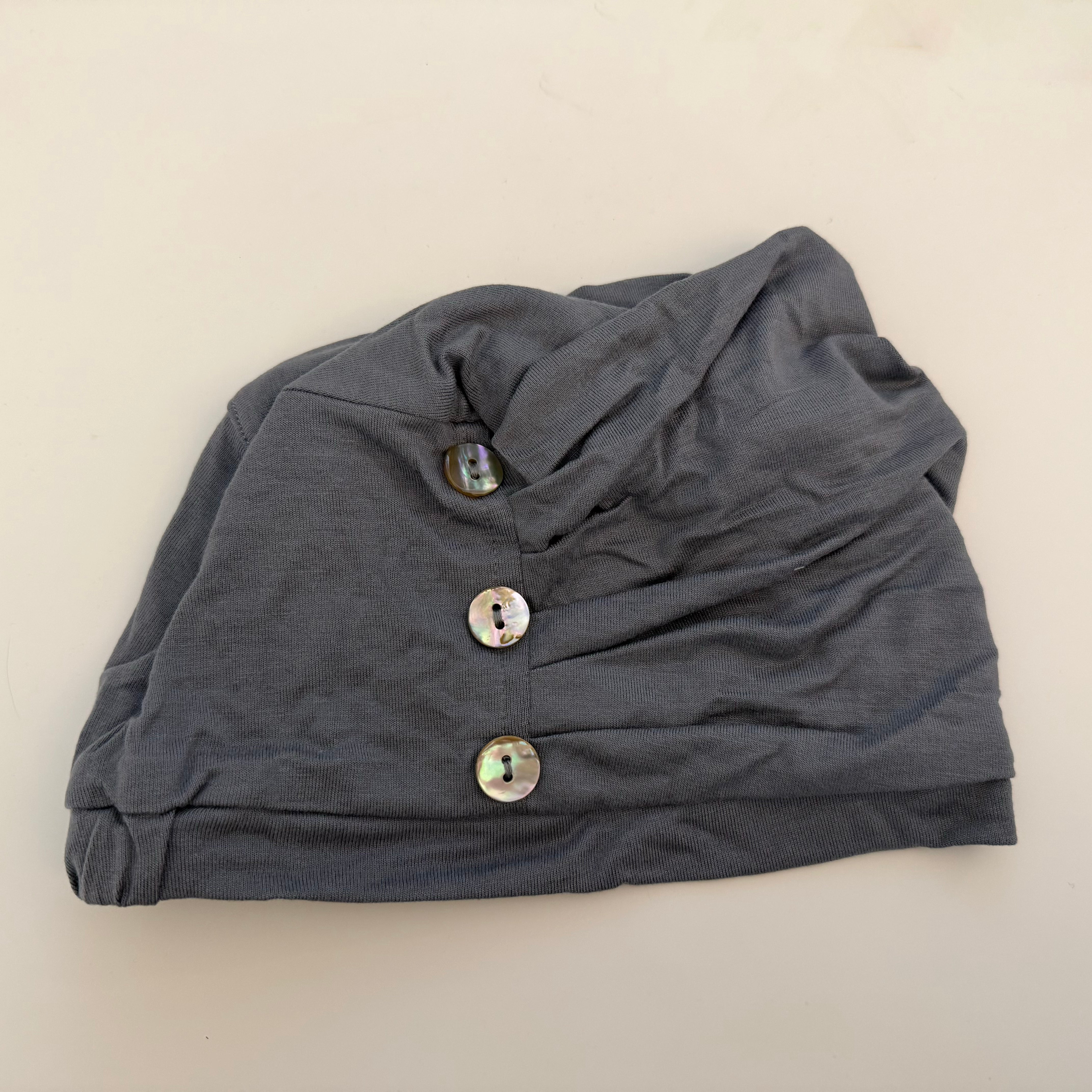 Button Turban - Grey