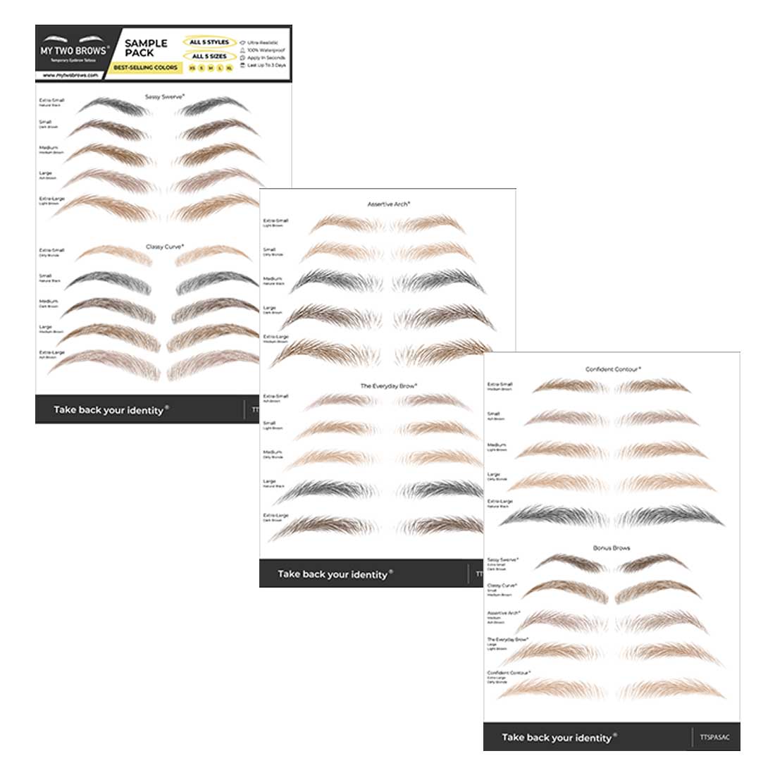 Prøvepakke 3D øjenbryn tattoos