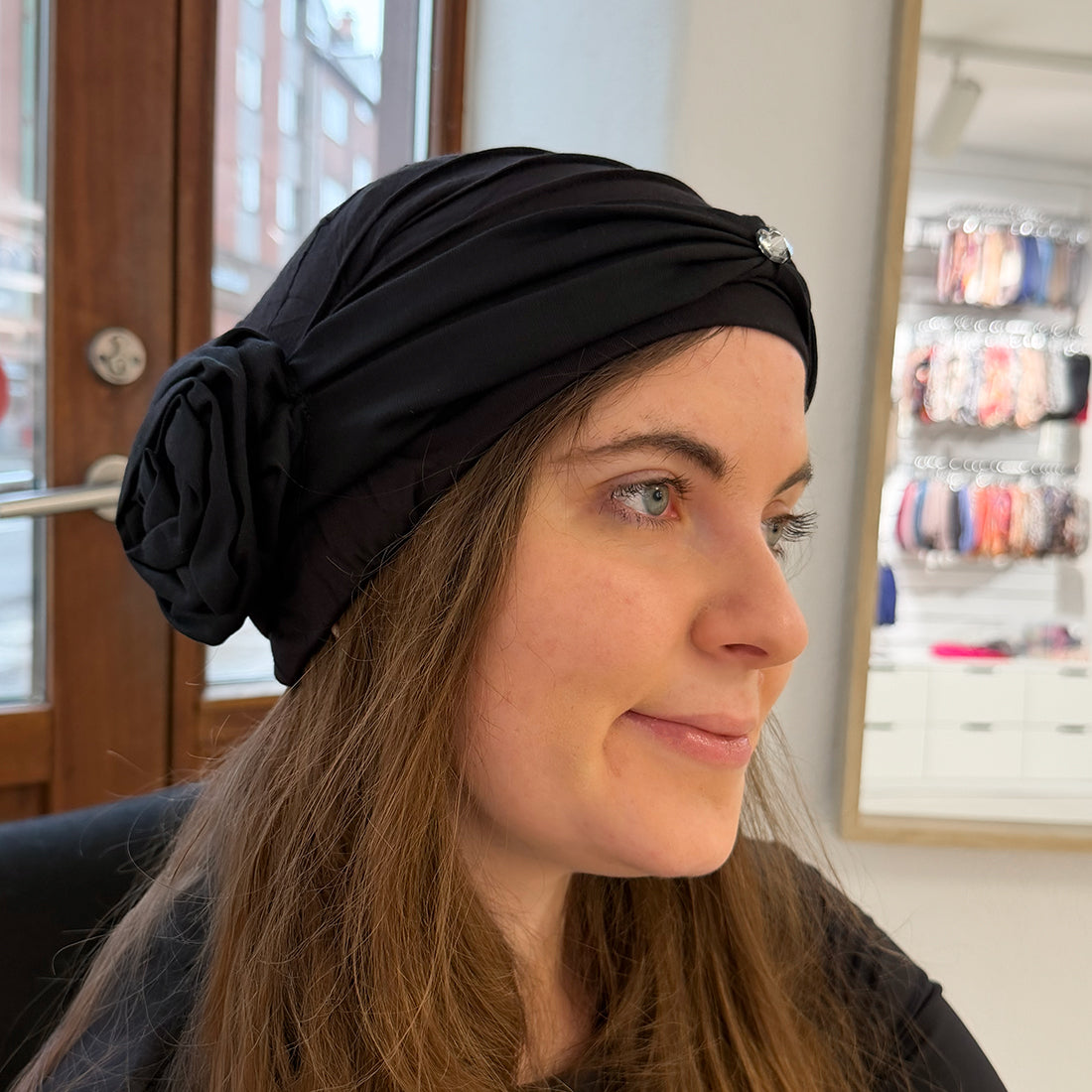 Black Flower Headband