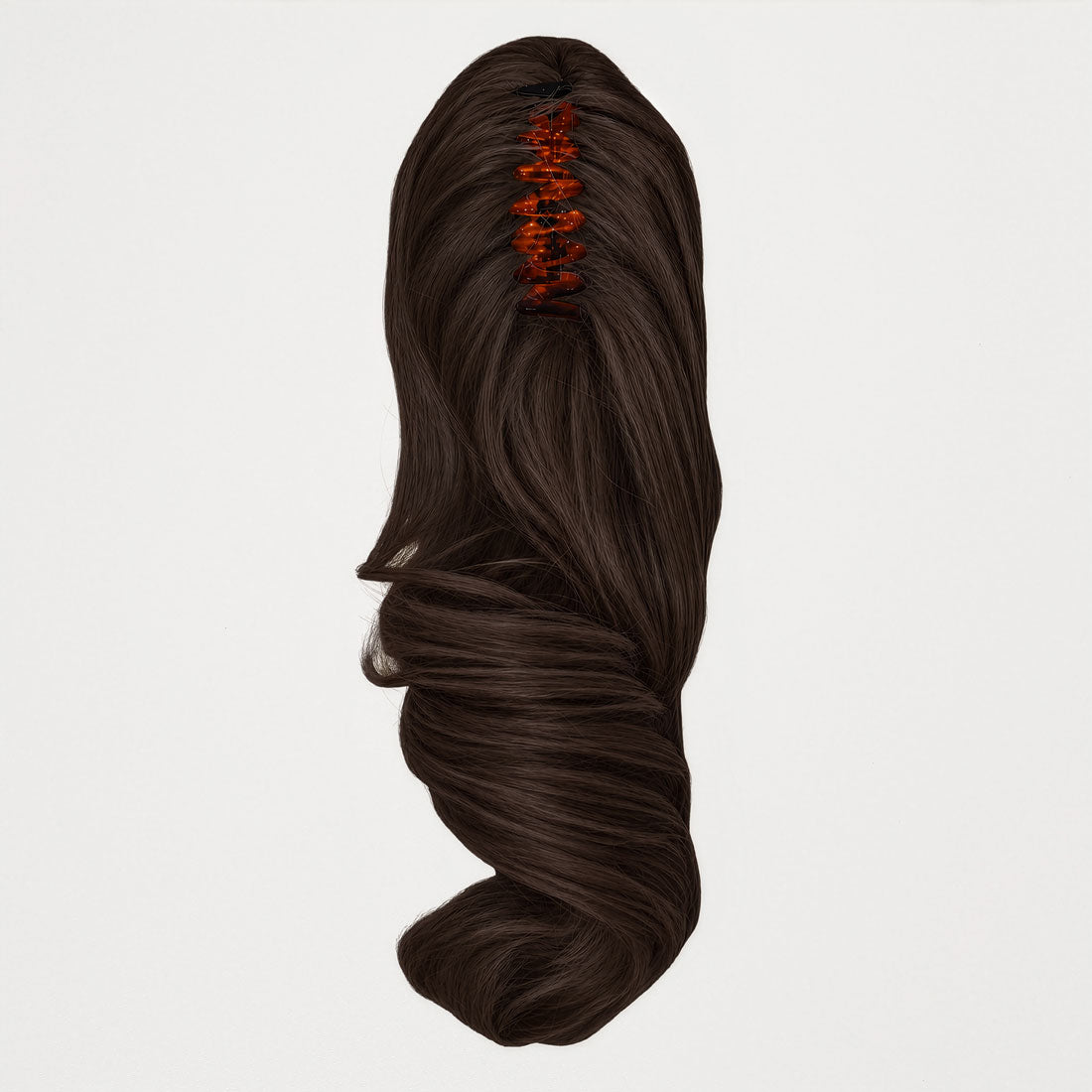 Frizzante hestehale extension med klemme - Darkchocolate Mix