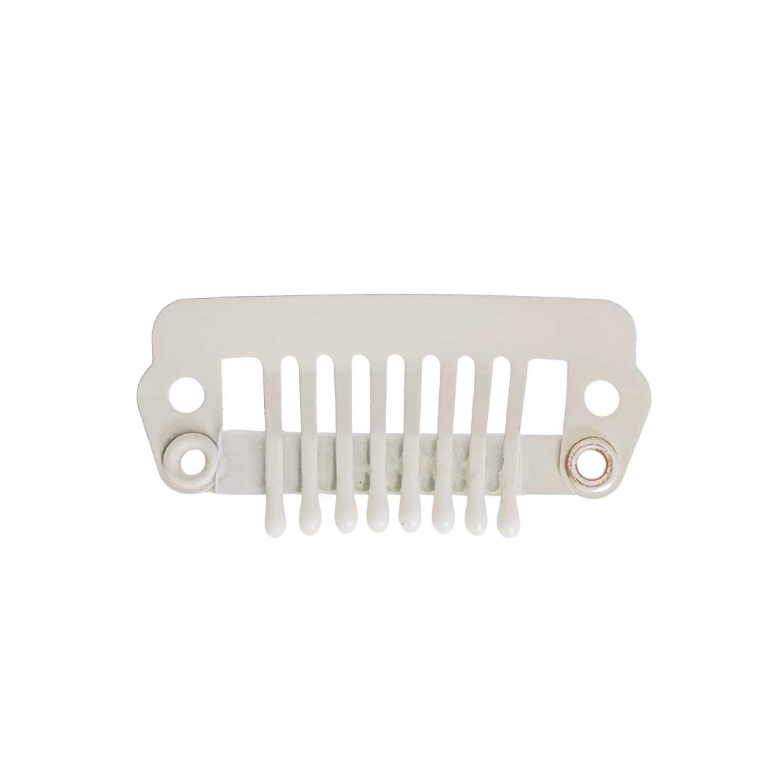 Paryk Clips m. coatede spidser - Lys beige 2,5cm