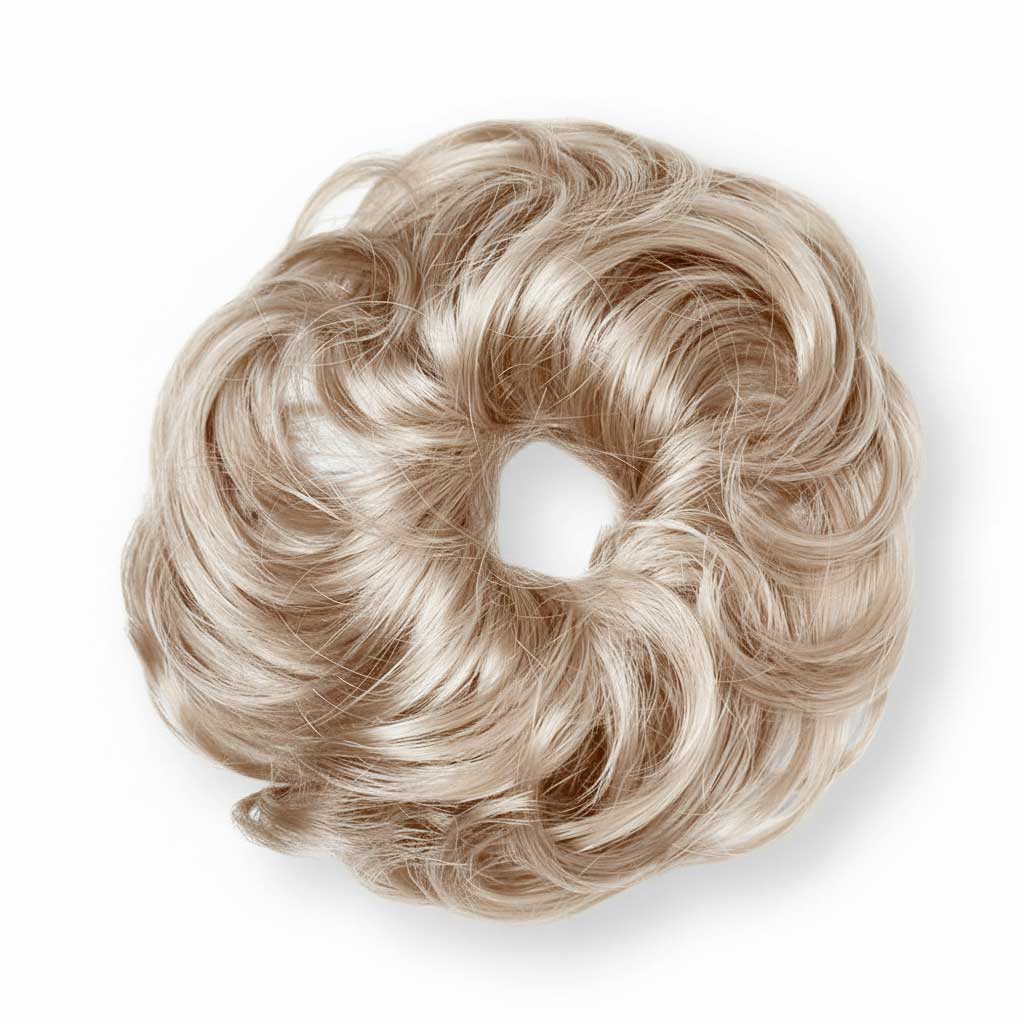 Hårelastik med hår - Light Champagne Mix