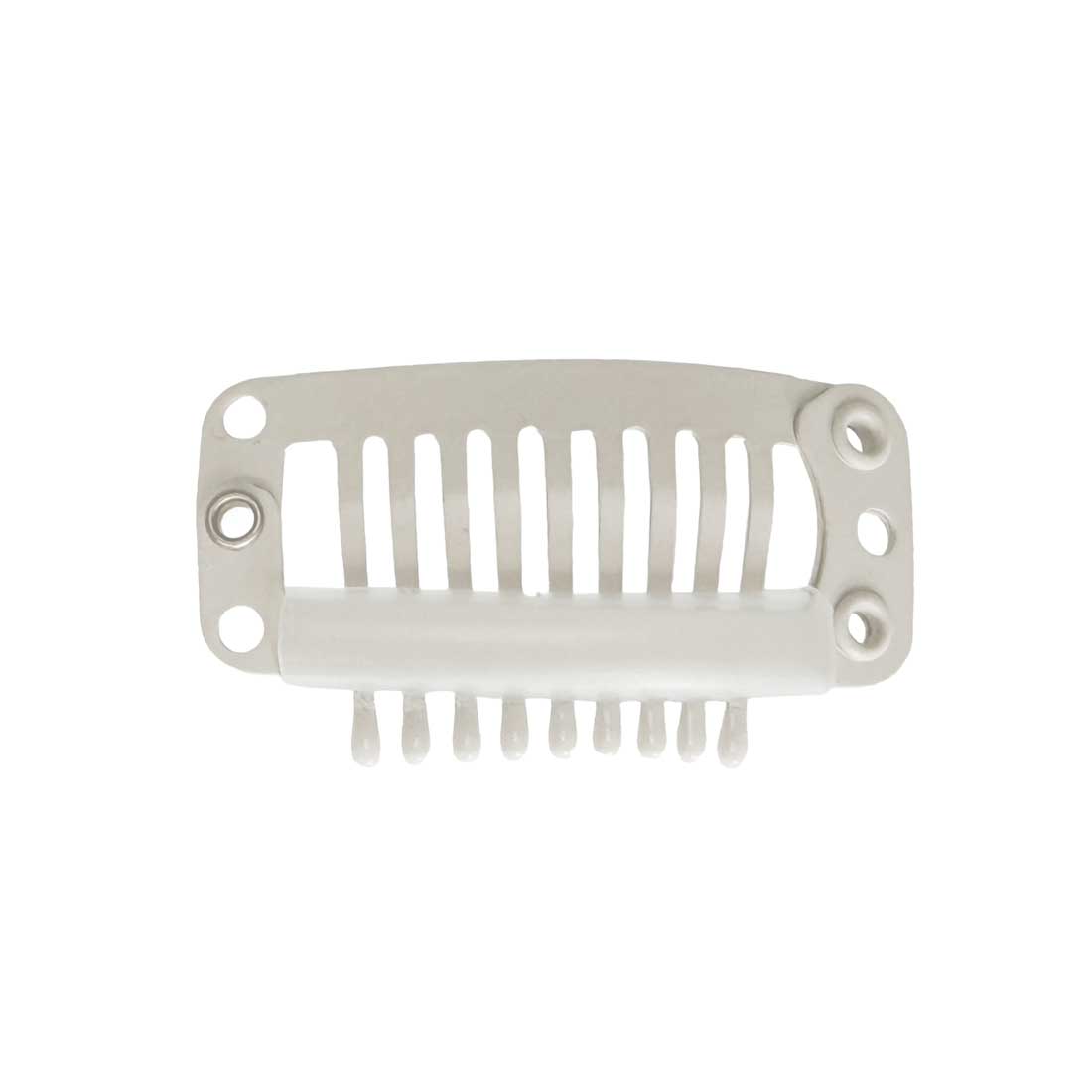 Paryk Clips m. coatede spidser - Lys beige 3cm