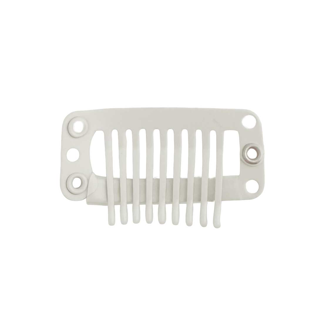Paryk Clips m. coatede spidser - Lys beige 3cm