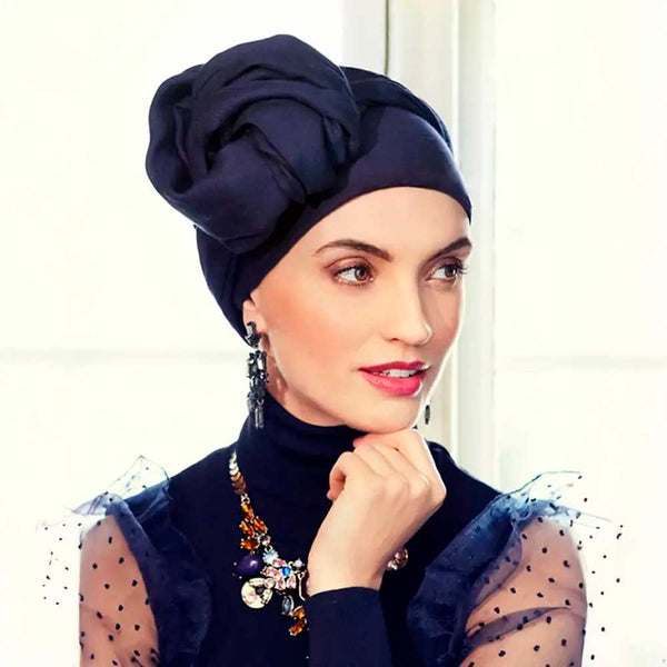 HocSapphire - Boho Turban Sæt, Black Iris - Udgår