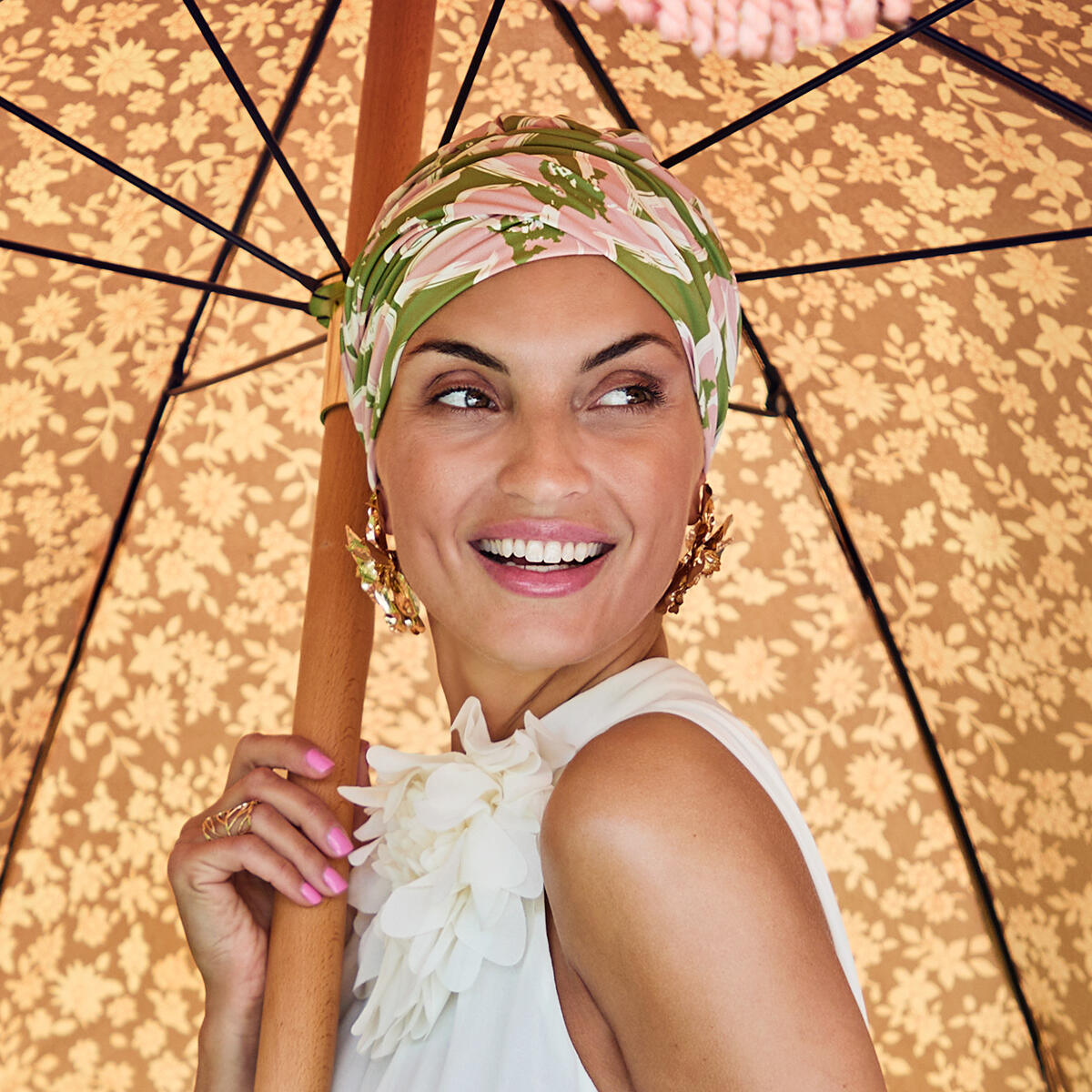 HocSapphire Boho Turban - Lime Garden