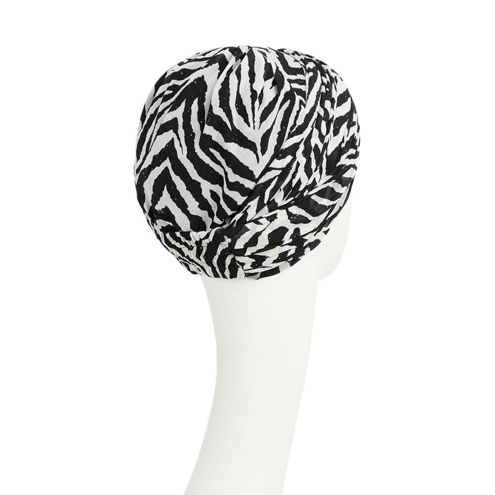 Avalon Turban Zebra Stribet med pandebånd