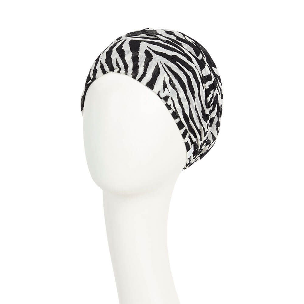 Avalon Turban Zebra Stribet med pandebånd