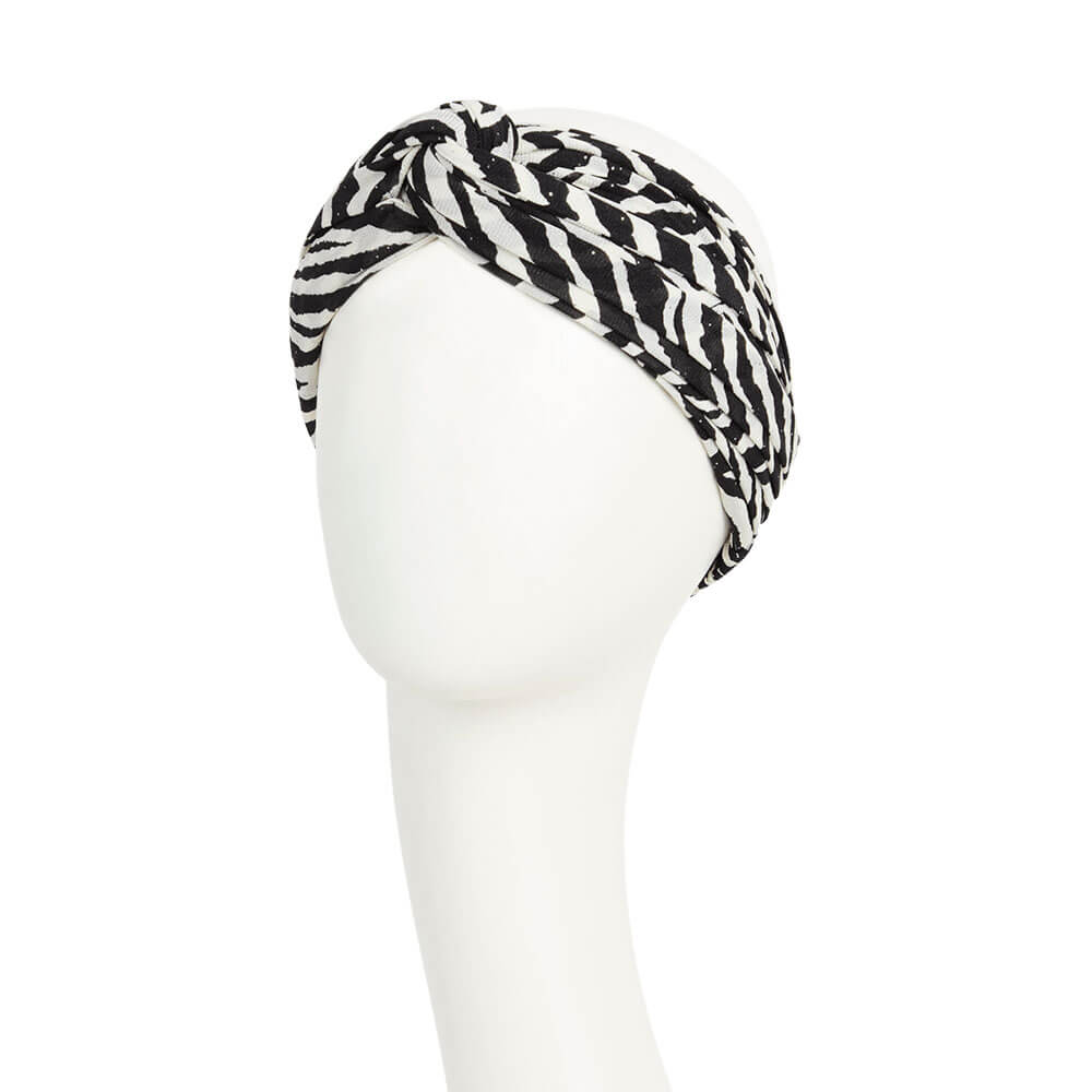 Avalon Turban Zebra Stribet med pandebånd
