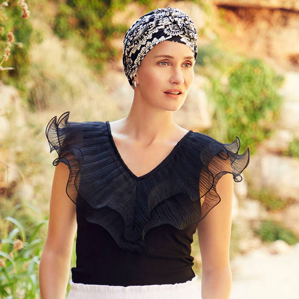Lotus Turban med blomst