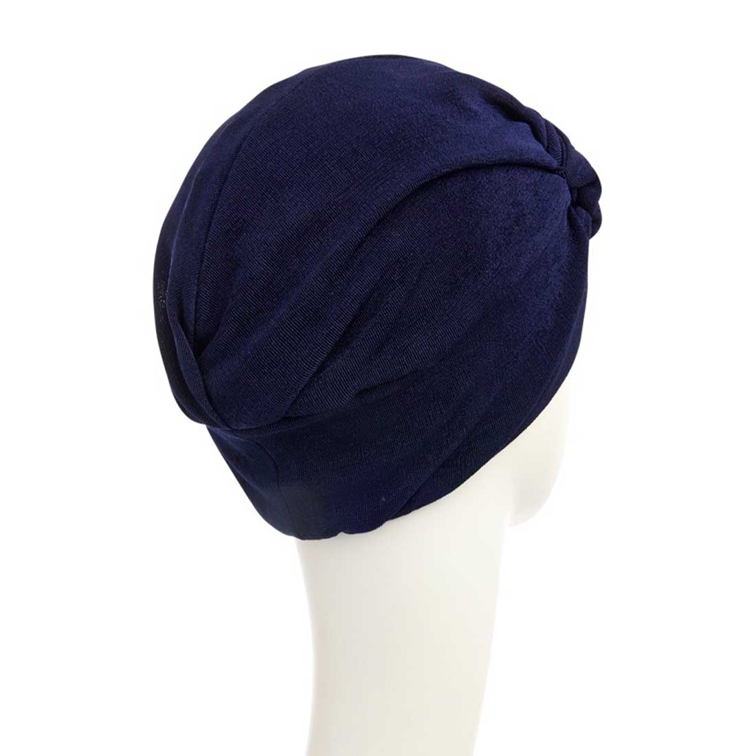 Smuk og elegant mørkeblå turban hue