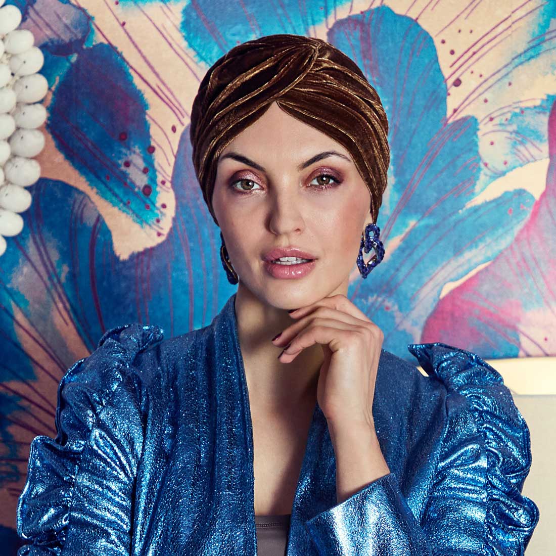 HocPearl Turban, Hazel Gold