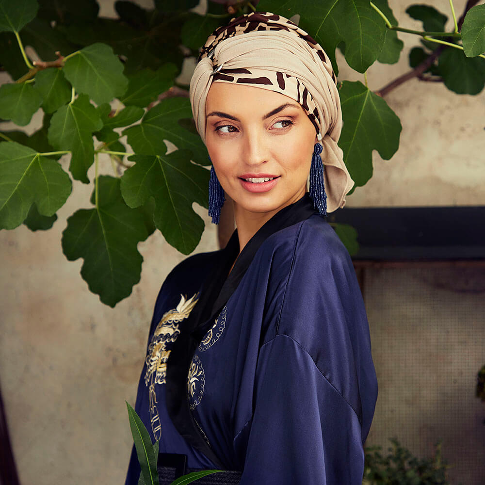 Sienna turban med langt bånd