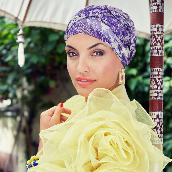 HocAmber Boho Turban Set, Purple Romance