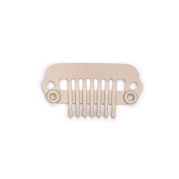 Hair extensions clips i beige, størrelse 2 cm.
