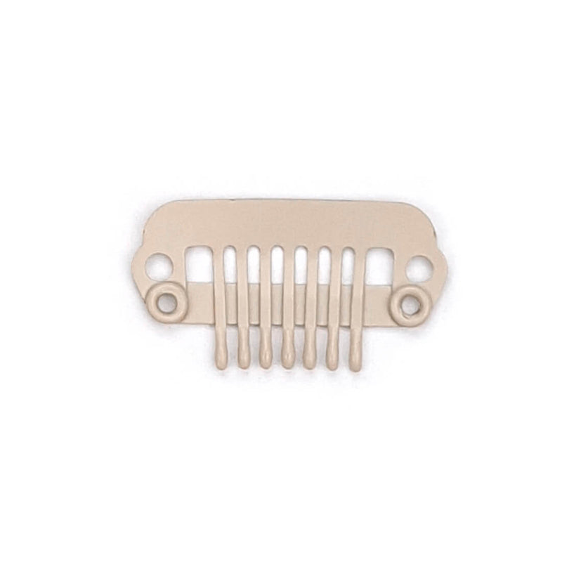 Hair extensions clips i beige, størrelse 2 cm.