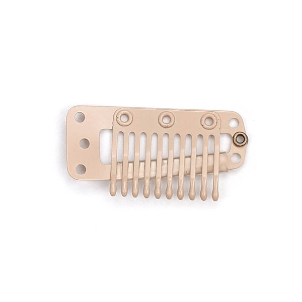 Clips til extensions og parykker. Beige størrelse 3,5 cm.