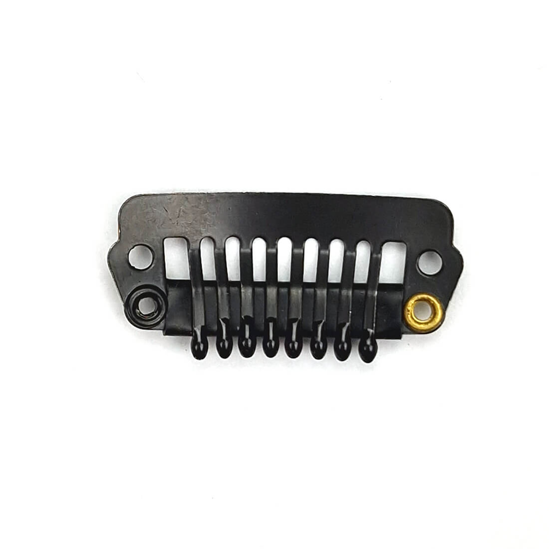 Paryk Clips m. coatede spidser - Sort 3cm