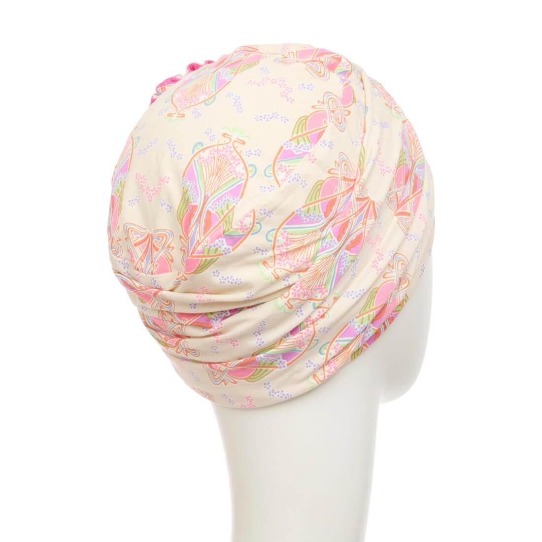 Turban i lyse og pink farver
