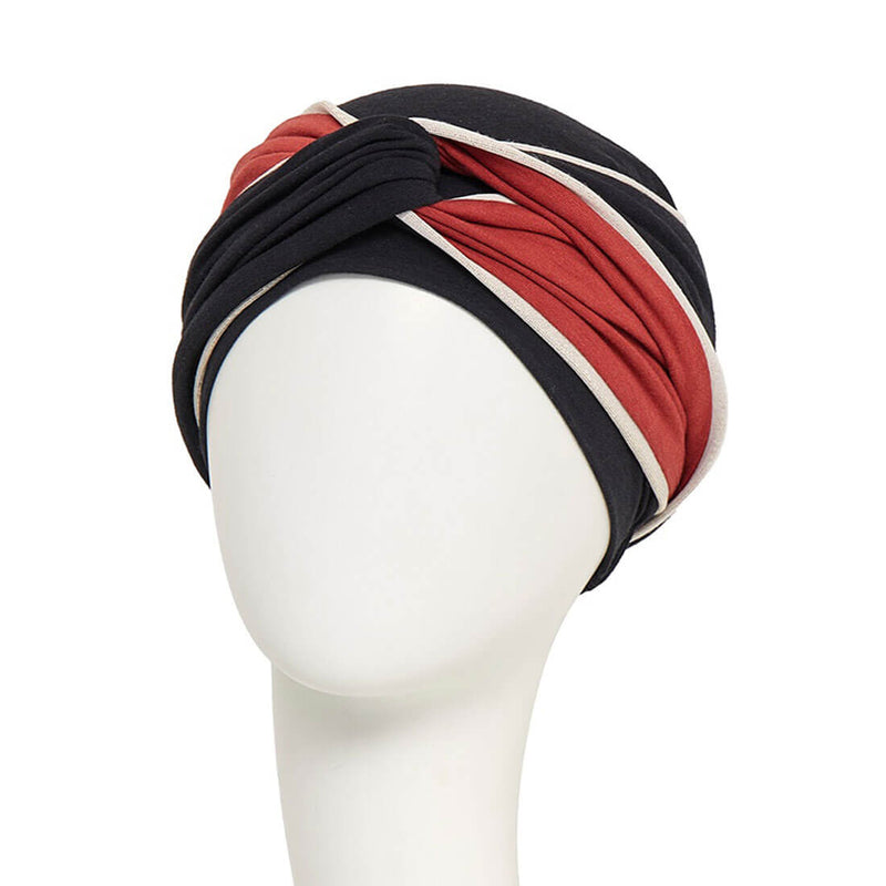 Ella turban med et moderne pandebånd der med sine 3 farver og et twist skaber en moderne turban.