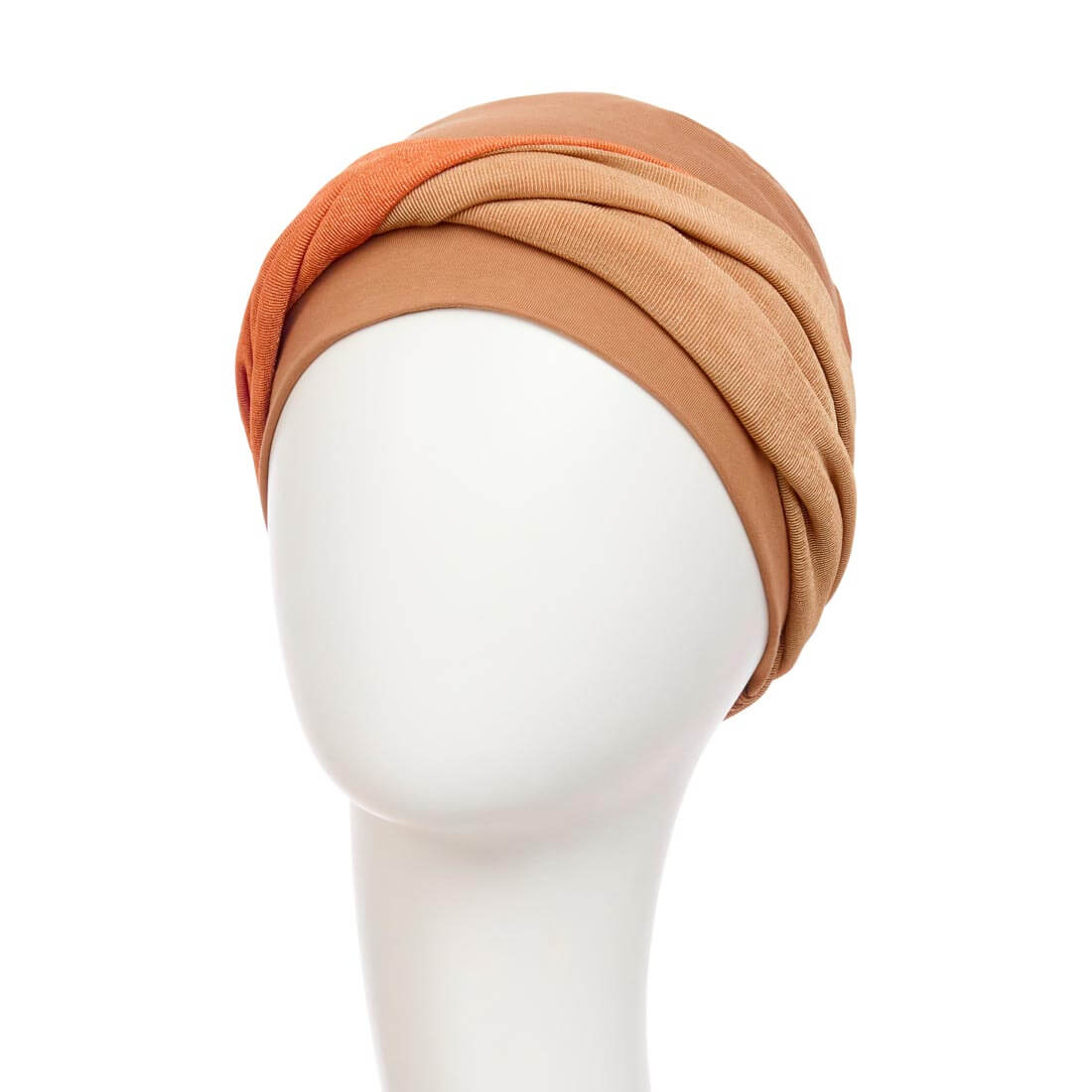 Smuk turban hue i karamel 