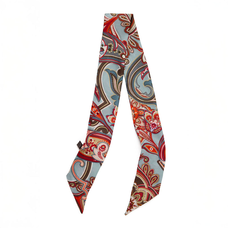 Twilly Scarf - Royal Paisley Blue