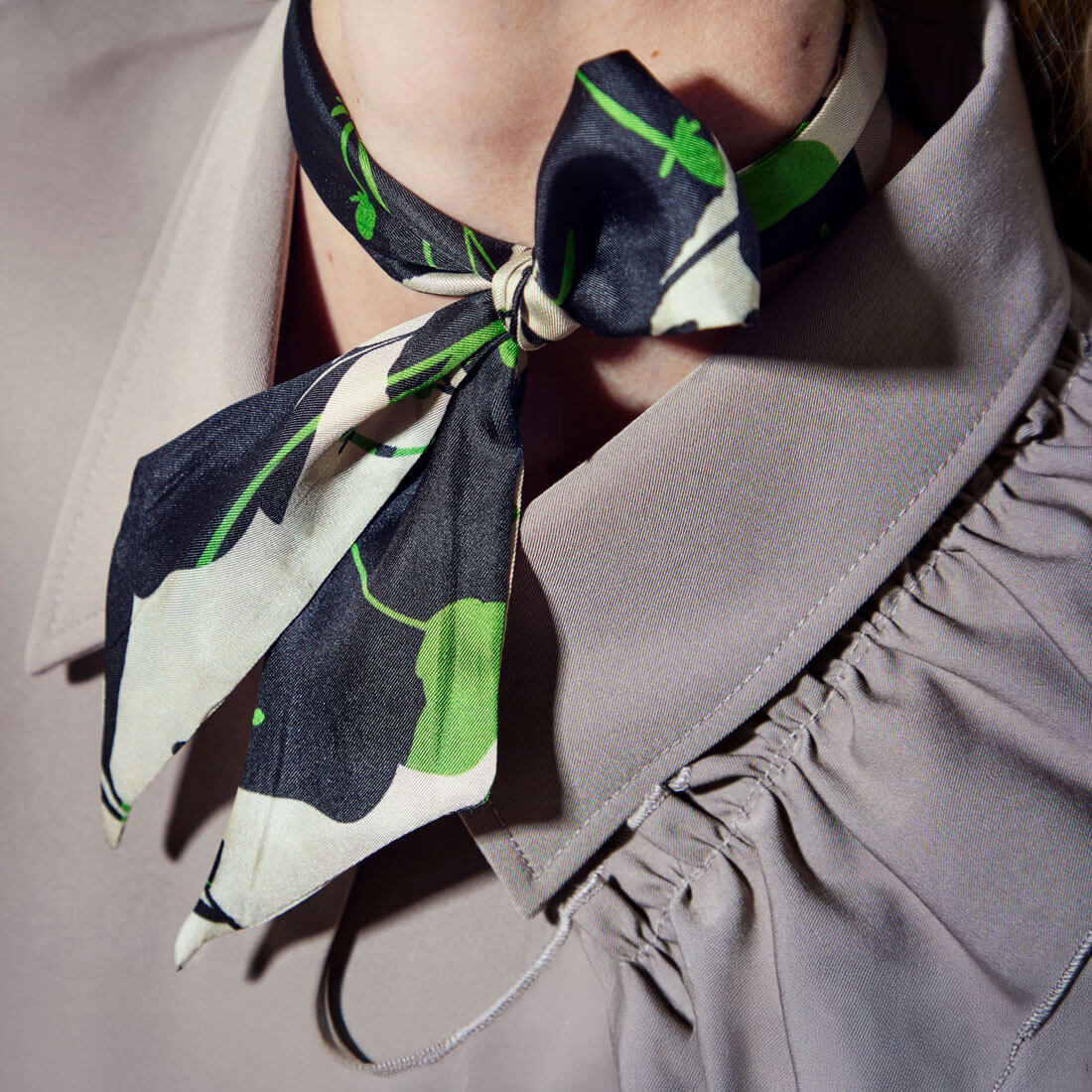 Twilly Scarf - MonoCrome Cream