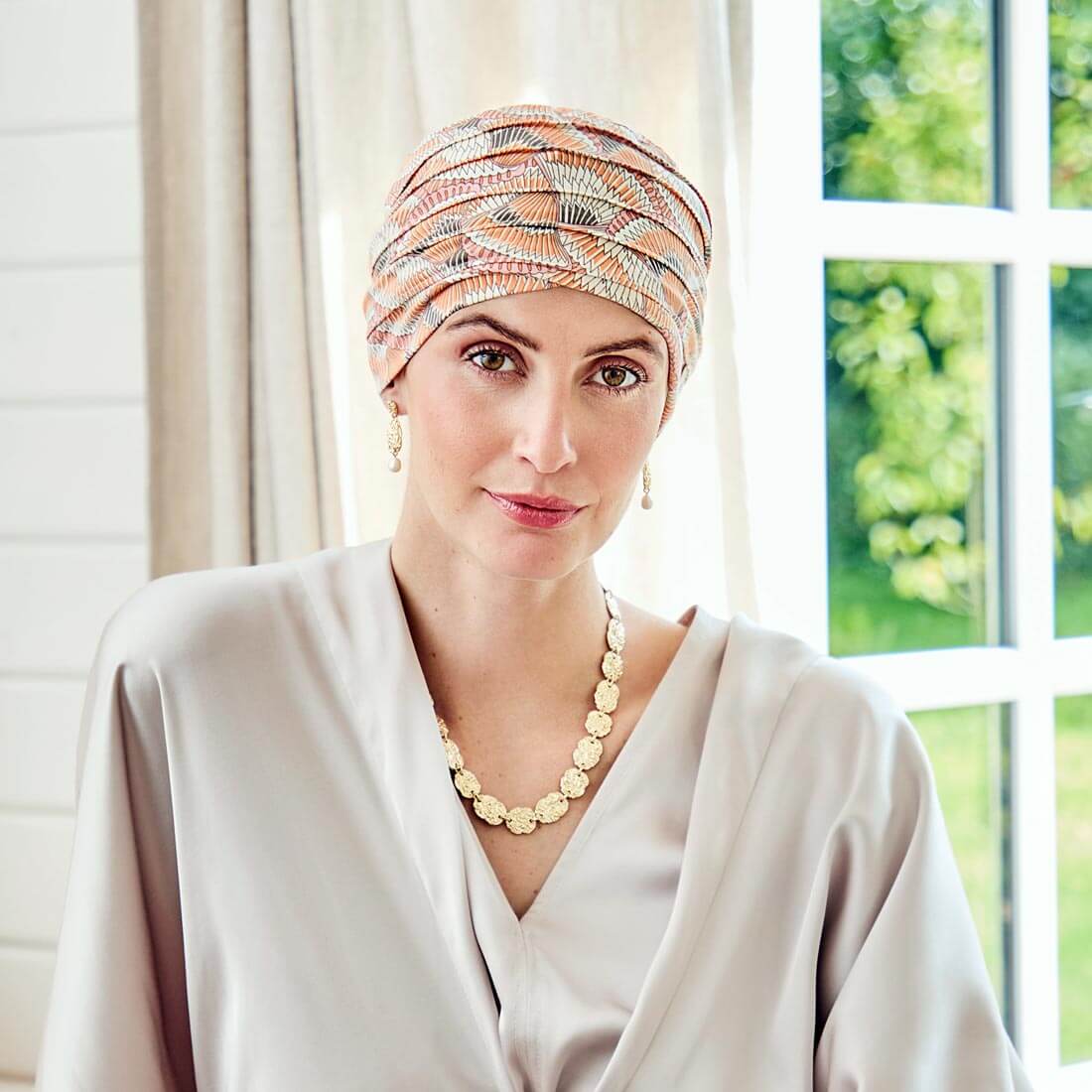 Vores klassiske turban Yoga i orange farver