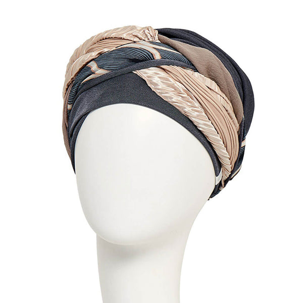 HocPerla Turban, Anthracite Peacock Mix - Limited edition - Udgår