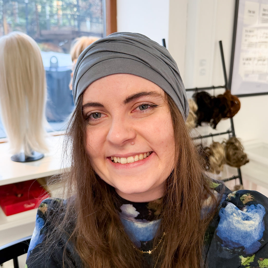 Button Turban - Grey
