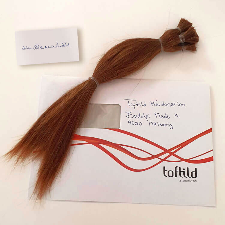 Sådan sender du dit hår til Toftild hårdonation