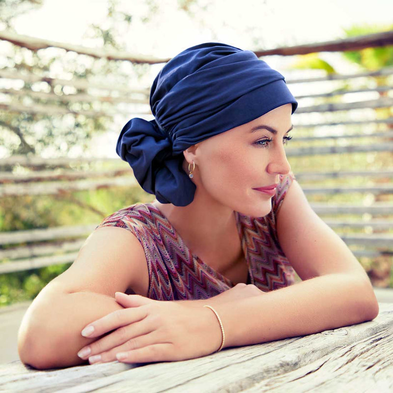 HocMila Turban, Black Iris - Mørkeblå