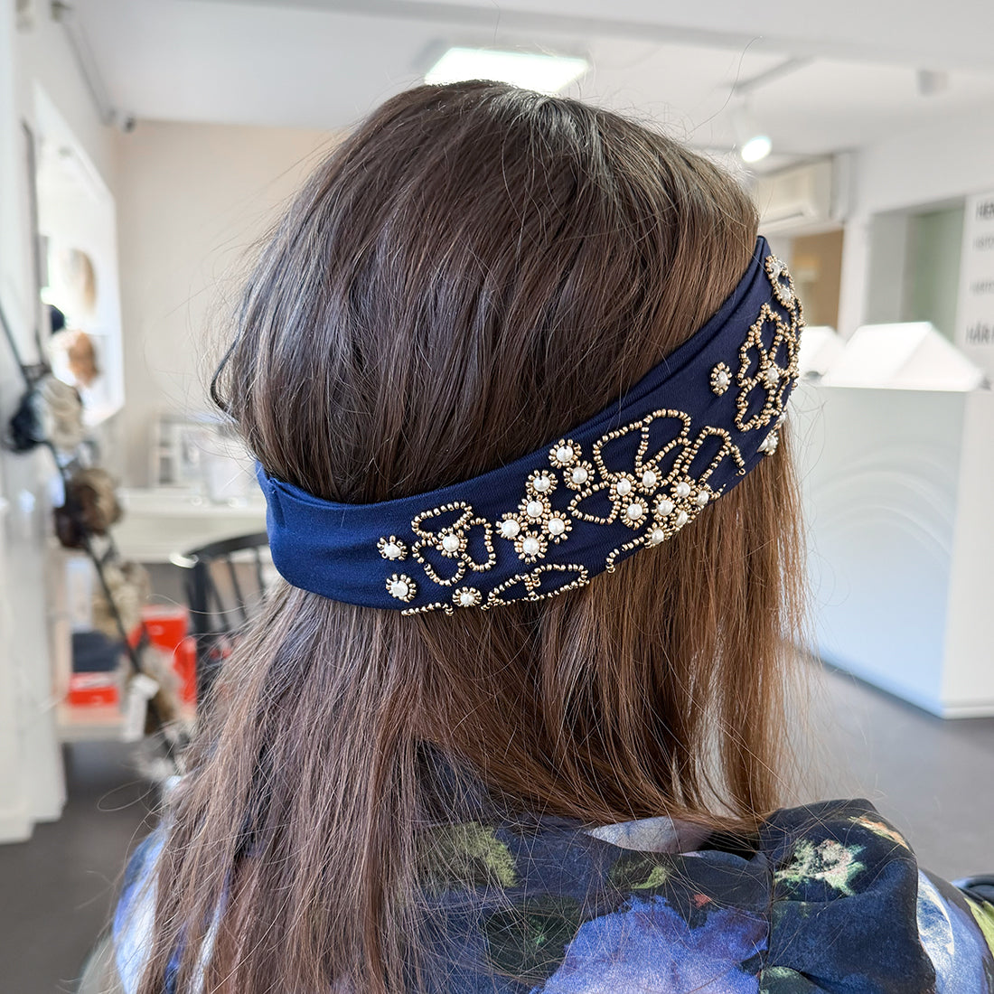 Hairband Pearl Edition - Navy Blue