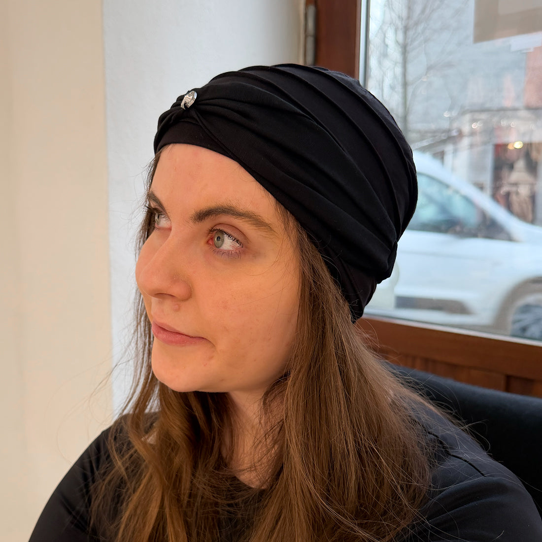 Black Flower Headband