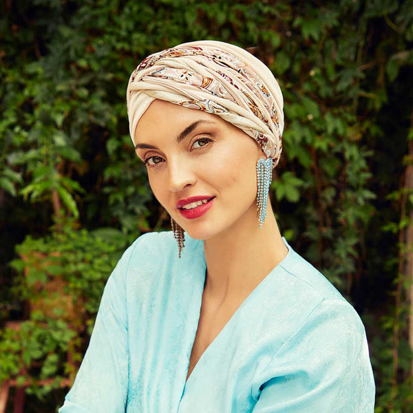 Scarlett Boho Turban i smukke lyse farver