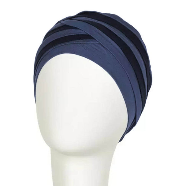 HocShanti Turban, Blå/sort Mix