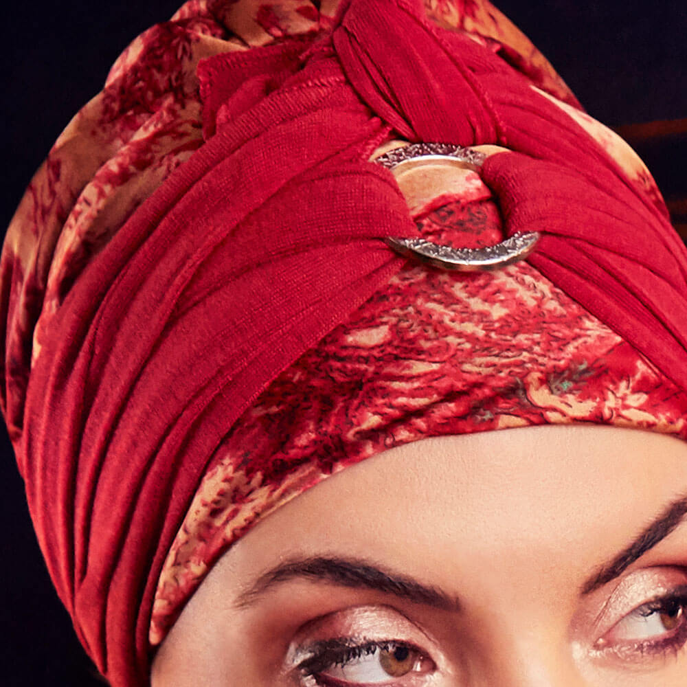 Sienna turban med langt bånd