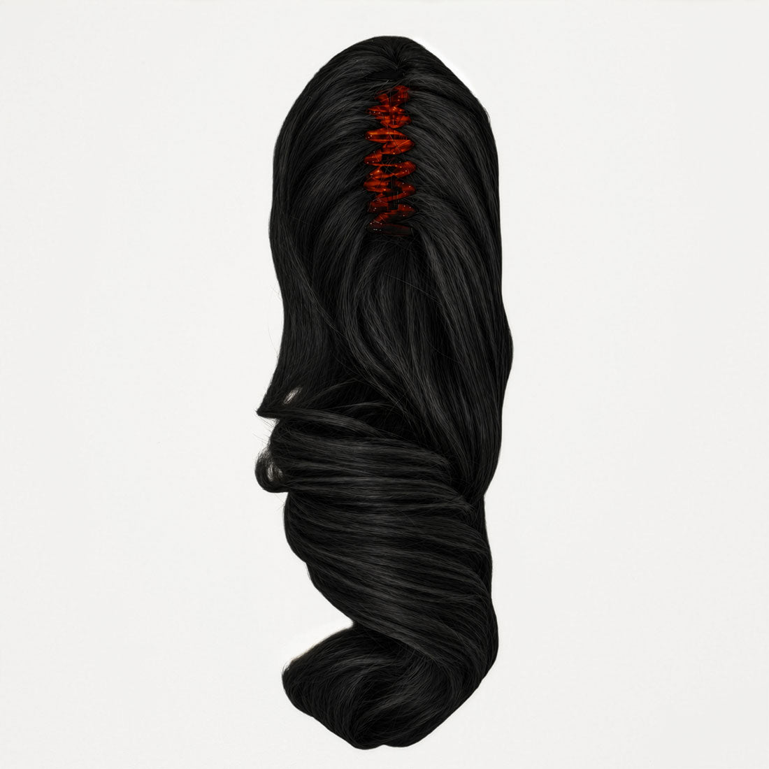 Frizzante hestehale extension med klemme - Black